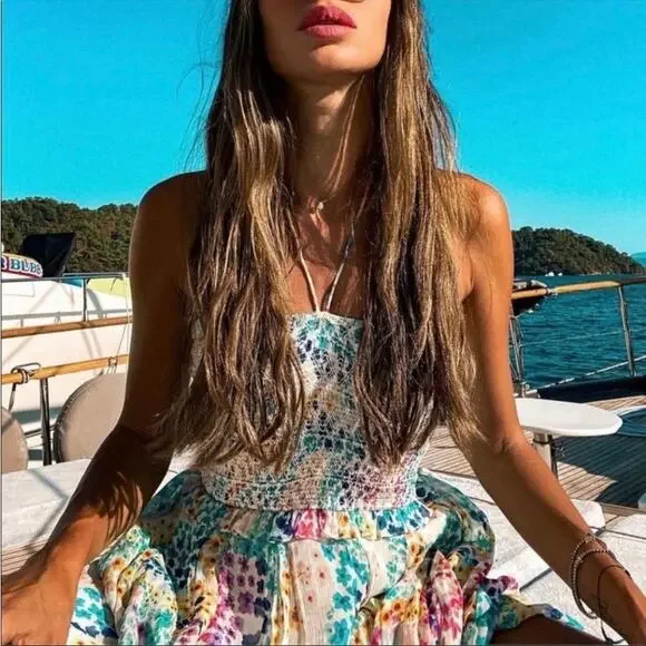 Rococo Sand NWT Okimi Multicolor Maxi Dress - Picture 2 of 10